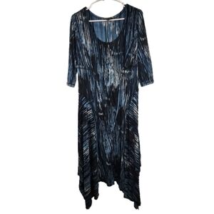 Dunia Asymmetrical Boho Hippie Dress Size Small